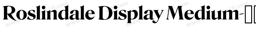 Roslindale Display Medium字体转换